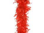 Shawl Boa with feathers, red, 180 cm 45gram