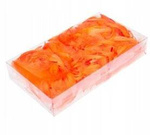 Piórka dekoracyjne w pudełku pomarańczowe