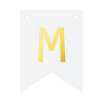 DIY Banner 16x12 cm - Buchstabe M